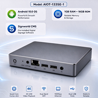 Lecteur multimédia numérique AIOT-133SE-1 Android 10 1 Go + 16 Go 4K UHD pour affichage dynamique avec CMS Signworld préinstallé