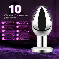 Tapón Anal con Control Remoto para Agrandar el Ano, Masajeador de Próstata Masculino, Vibrador de Metal