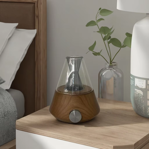 Elegante elektrische Cool Mist <span class=keywords><strong>Aroma</strong></span> Diffusor Glas Holz Tischplatte Naturholz maserung Finish Wasserlos Langlebig 1 Jahr Garantie - Product Image 2