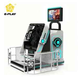 Máquina <span class=keywords><strong>VR</strong></span> 360 giratoria de doble asiento de metal y fibra de vidrio con 49 <span class=keywords><strong>juegos</strong></span> y sincronización en tiempo real <span class=keywords><strong>para</strong></span> uso en exteriores/interiores, centros comerciales y eventos nocturnos. - Product Image 1