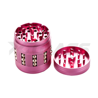 Broyeurs à herbes en aluminium métallique de fabrication chinoise en gros de 55 mm 63 mm pour accessoires de fumage
