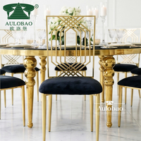 Chaises de réception professionnelles modernes en acier inoxydable, durables et luxueuses, pour salles de banquet, événements, réceptions et salons extérieurs