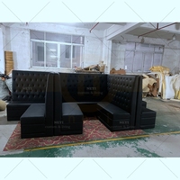 Ensemble de canapés longs en cuir de haute qualité pour bar musical, banquette pour hôtel, sièges de banquet, mobilier de boîte de nuit - BT1046