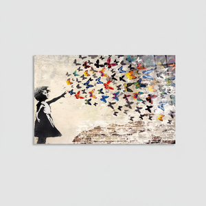 Impresión Vibrante de Arte Urbano en Lienzo: Decoración Moderna para el Hogar, Arte en Vidrio Templado - Product Image 2