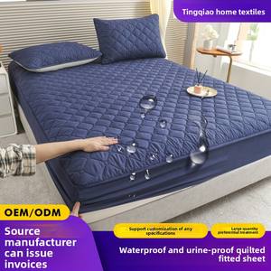 Protège-<span class=keywords><strong>matelas</strong></span> matelassé imperméable anti-urine, couverture <span class=keywords><strong>intégrale</strong></span> antidérapante pour la maison - Product Image 3