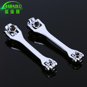 Anbaolu Chrome Vanadium Steel 8 In 1 Multi Functional Wrench DoubleEnded Ratchet Metric Manual Socket Wrench - Product Image 2