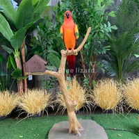 Lézard bleu réaliste grand Animatronics Animal taille vivante laineux Animatronic perroquet soleil Conure modèle pour enfants parc