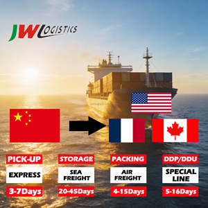 JWlogistics 最便宜的混装集装箱快递海运门到门运输代理从中国到美国/加拿大/法国/英国 - Product Image 1