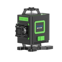 Niveau laser industriel 4D 16 lignes Laser rotatif à faisceau vert à 360 degrés pour alimentation par batterie au lithium de travail de 50m pour le bricolage