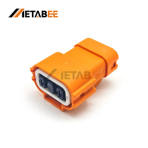 EV High Voltage Connector 2 Pin <strong>Plug</strong> 40A 6mm2 Wire HVIL Power Terminal A-Key Battery Port Socket IP67 1000V DC Waterproof - Product Image 1