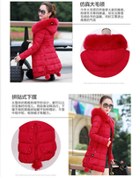 Veste et manteau d'hiver grande taille M-3XL, coupe longue, slim, épais, chaud, col en fourrure, veste à capuche, parka pour femmes