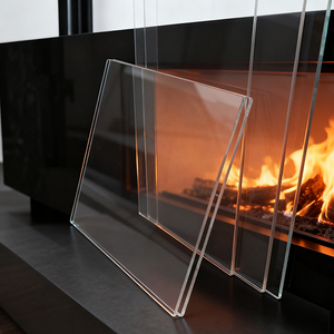 Verre céramique <span class=keywords><strong>pour</strong></span> cheminée 800 ° Panneau résistant à la chaleur <span class=keywords><strong>pour</strong></span> poêle à <span class=keywords><strong>bois</strong></span>, verre céramique transparent, verre de sécurité découpé <span class=keywords><strong>sur</strong></span> <span class=keywords><strong>mesure</strong></span> - Product Image 2
