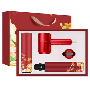 Company-issued Business Gift Set Thermos & Umbrella Opening Activity Logo Christmas Easter Holidays Sent Customers Employees