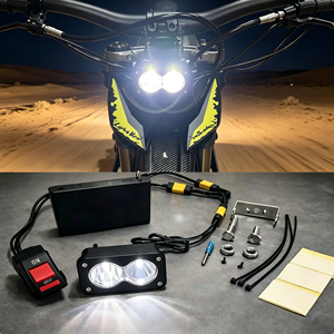 Faro LED Universale Wireless BAJA LIGHT 18W a Doppia Lente 1000LM per Moto da Cross Sur-Ron, <span class=keywords><strong>E</strong></span>-bike, Bicicletta, Senza Cablaggio, Vendita all'Ingrosso - Product Image 1
