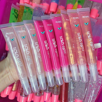 Base de gloss à lèvres vegan très demandée, gloss brillant, gloss repulpant scintillant en tube souple aux fruits pour revendeurs