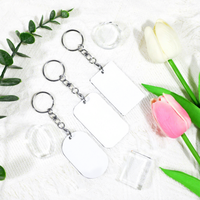 Porte-clés DIY double face en aluminium, style minimaliste moderne, sublimation par transfert thermique, best-seller transfrontalier, fabriqué en Chine