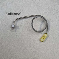 Capteur haute température EGT K Type Thermocouple scellé Radian 100 ° 90 ° sonde tige OMG prise M12x1.5 écrous 6.6mm trou