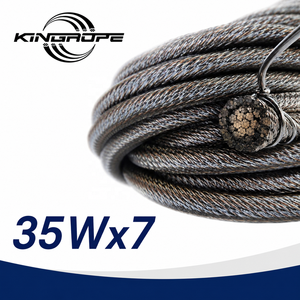 Cable <span class=keywords><strong>de</strong></span> acero compactado duradero 35Wx7 35WxK7, antirrotación, para elevación <span class=keywords><strong>de</strong></span> grúas torre y plataformas <span class=keywords><strong>de</strong></span> perforación - Product Image 1
