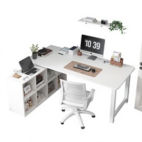 YOUTAI Article Populaire Bureau Moderne Simple en Bois Blanc avec Armoire et Chaise pour Appartement et Mobilier de Bureau