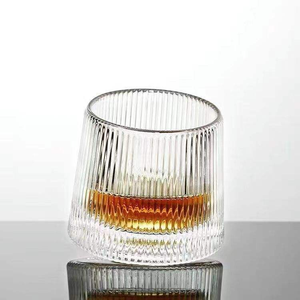 Style Vintage 2024 Gobelet rotatif à haut niveau d'apparence Bouchon à visser Passe au lave-vaisselle Verre cristal sans plomb Whisky <span class=keywords><strong>Liqueur</strong></span> - Product Image 6