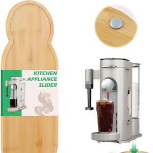 Bandeja base de madera para máquina de café, tapete de almacenamiento para electrodomésticos de cocina, para uso en encimera - Product Image 1