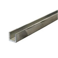 Profilé en U en aluminium sur mesure pour porte de douche sans cadre, verre de 6 à 12 mm