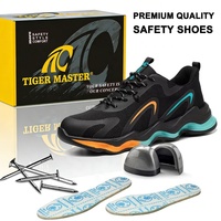 Zapatillas de Seguridad Tiger Master Comfort Fashion, con Puntera de Acero, Antipinchazos, Antideslizantes, con Suela de PU Resistente al Aceite, Ligeras para Hombre
