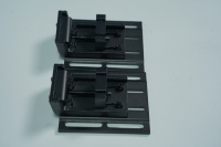 Nouveaux supports universels en alliage d'aluminium pour plateforme de toit et barres transversales, revêtement poudré noir, compatibles avec les tubes de 28-30 mm