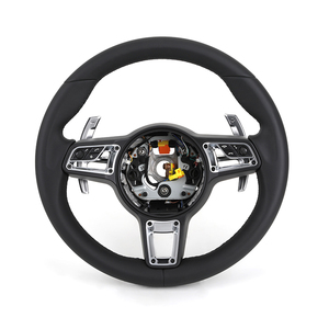 Volant en cuir en promotion pour <span class=keywords><strong>Porsche</strong></span> Cayenne 958 911 GT3 <span class=keywords><strong>GT4</strong></span> 911.2 Carrera 997 Panamera 970 Taycan Cayman 987 991 - Product Image 1