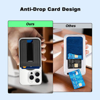 Dompet Kartu Kredit Saku Baru untuk Pria, Dompet MagSafe Kulit PU dengan Penyangga, Minimalis Tipis RFID untuk iPhone
