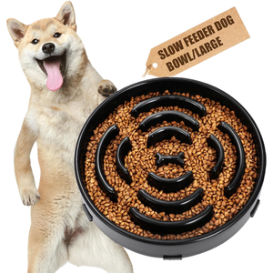 Wasserdichter Großer Hundenapf aus Kunststoff Erhöhter Anti-Verschlucken Langsam-Fütterungs-Labyrinth Trainingsgerät für Große und Mittelgroße Hunde - Product Image 1