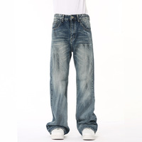 Fabricant de denim – Nouveau pantalon en jean pour homme, coupe droite, ample, uni, noir, blanc, en denim japonais brut avec liseré, modèle homme