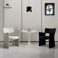 Sillón minimalista italiano para salón de belleza, mesa de negociación y combinación de sillas, sofá individual para hotel y ocio.