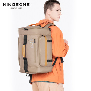 Kingsons Large Capacity Travel <b>Backpack</b> Water Resistant Outdoor Sports Unisex Khaki Casual <b>Backpack</b> - Product Image 4