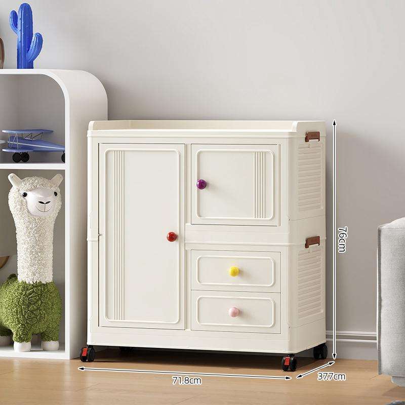 One wardrobe + one small door + two drawers