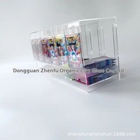 Présentoir de comptoir en acrylique transparent à 6 emplacements, support de cartes de visite et de cartes à collectionner (TCG) pour bureau, vente en gros d'usine, OEM