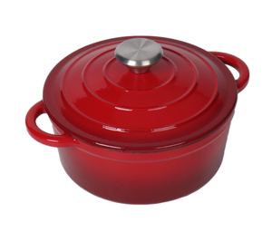 Casserole <span class=keywords><strong>en</strong></span> <span class=keywords><strong>fonte</strong></span> émaillée avec couvercle, logo personnalisé - Product Image 2