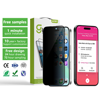 Écran de confidentialité d'usine 9H verre trempé Anti-choc téléphone portable protecteur d'écran en céramique pour Iphone 16 15 13 12 11 Pro Max