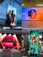 Floorstanding LED Poster Display HD Indoor Full Color P1.86 P2.5 alta luminosità 1920x640mm digitale schermo a specchio a LED