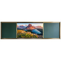 Tableau blanc interactif coulissant personnalisé noir LCD 20 points tactiles 85 pouces mural mobile coulissant pour l'éducation en classe scolaire
