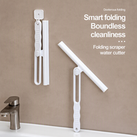 Outils de nettoyage de vitres pliables pour la maison, grattoir à vitres pliable en PP