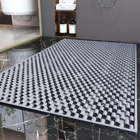 Tapis de douche antidérapant en PVC pour hôtels Tapis de bain anti-chute de forme personnalisée avec ventouses Tapis de massage pour toilettes et salles de bains