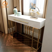 Table de rangement élégante en bois blanc, pour couloir français, avec tiroirs, grande taille de rangement, nouvelle collection 2022