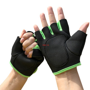 Gants de sport à demi-doigts cyclisme mitaines respirantes Fitness sueur tissu de plongée antidérapant gants d'haltérophilie résistants à l'usure - Product Image 1