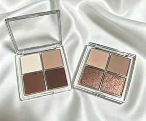 Paleta de maquillaje multiusos de 4 colores con relieve de alto brillo para sombra de ojos y contorno de nariz, acabado brillante y mate. - Product Image 3