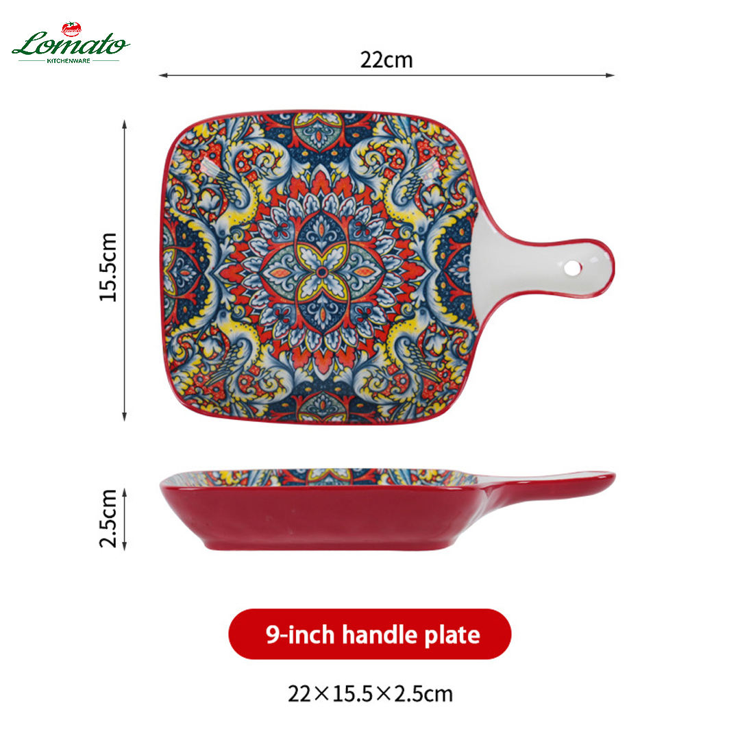 9-inch patterned plate