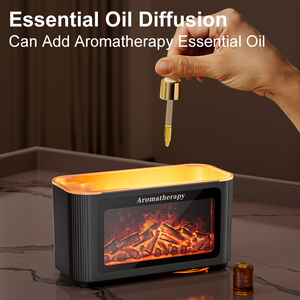 새로운 벽난로 불꽃 아로마 디퓨저 <span class=keywords><strong>150ml</strong></span> 초음파 쿨 미스트 가습기 아로마테라피 디퓨저 다채로운 무드등 홈데코 - Product Image 4