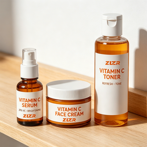 Natural Vegan Rejuvenating Skincare Kit AHA Hyaluronic Acid Anti-Wrinkle Facial Brightening Vitamin <b>C</b> Fragrance-Free Set - Product Image 4