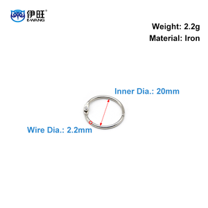 YIWANG 0.75 pouces métal feuilles mobiles livre reliure anneau bureau livre anneaux porte-clés - Product Image 3