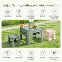 Table et tabourets pliants d'extérieur, compacts et légers, idéaux pour les pique-niques, les sorties à la plage, les événements en plein air et les situations d'urgence